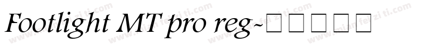 Footlight MT pro reg字体转换